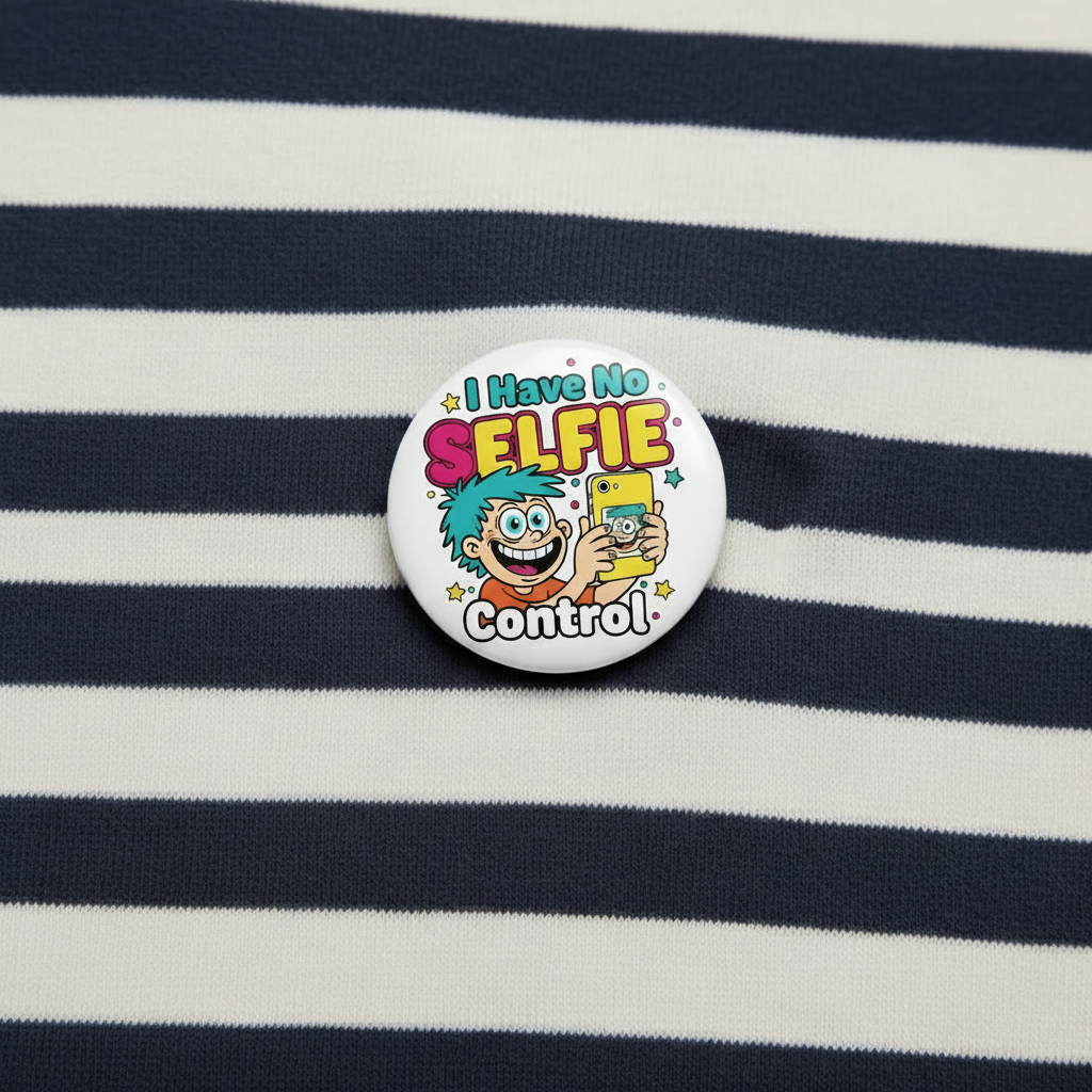 I have no SELFIE control Pinback 2.25-inch