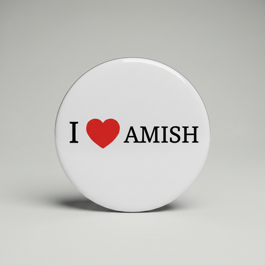 I Love Amish Pinback 2.25-inch