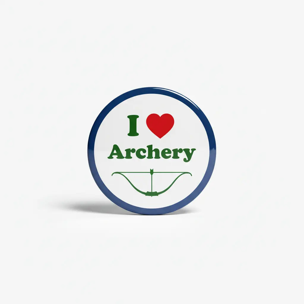 I Love Archery Pin Button 2.25-inch - mypinbacks.com