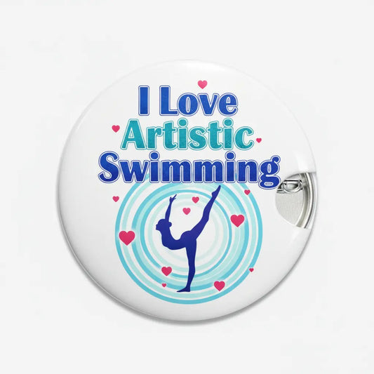 I Love Artistic Swimming Pinback 2.25-inch - My Pinbacks