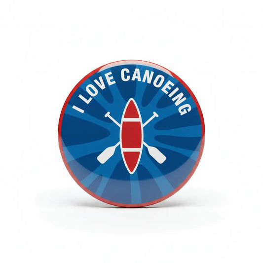 I Love Canoeing Pinback 2.25-inch - My Pinbacks