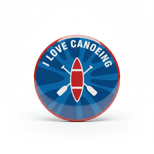I Love Canoeing Pinback 2.25-inch