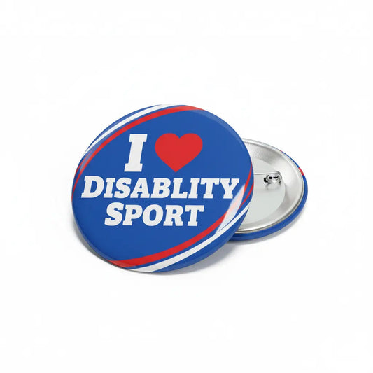 I Love Disability Sport Pinback 2.25-inch - My Pinbacks
