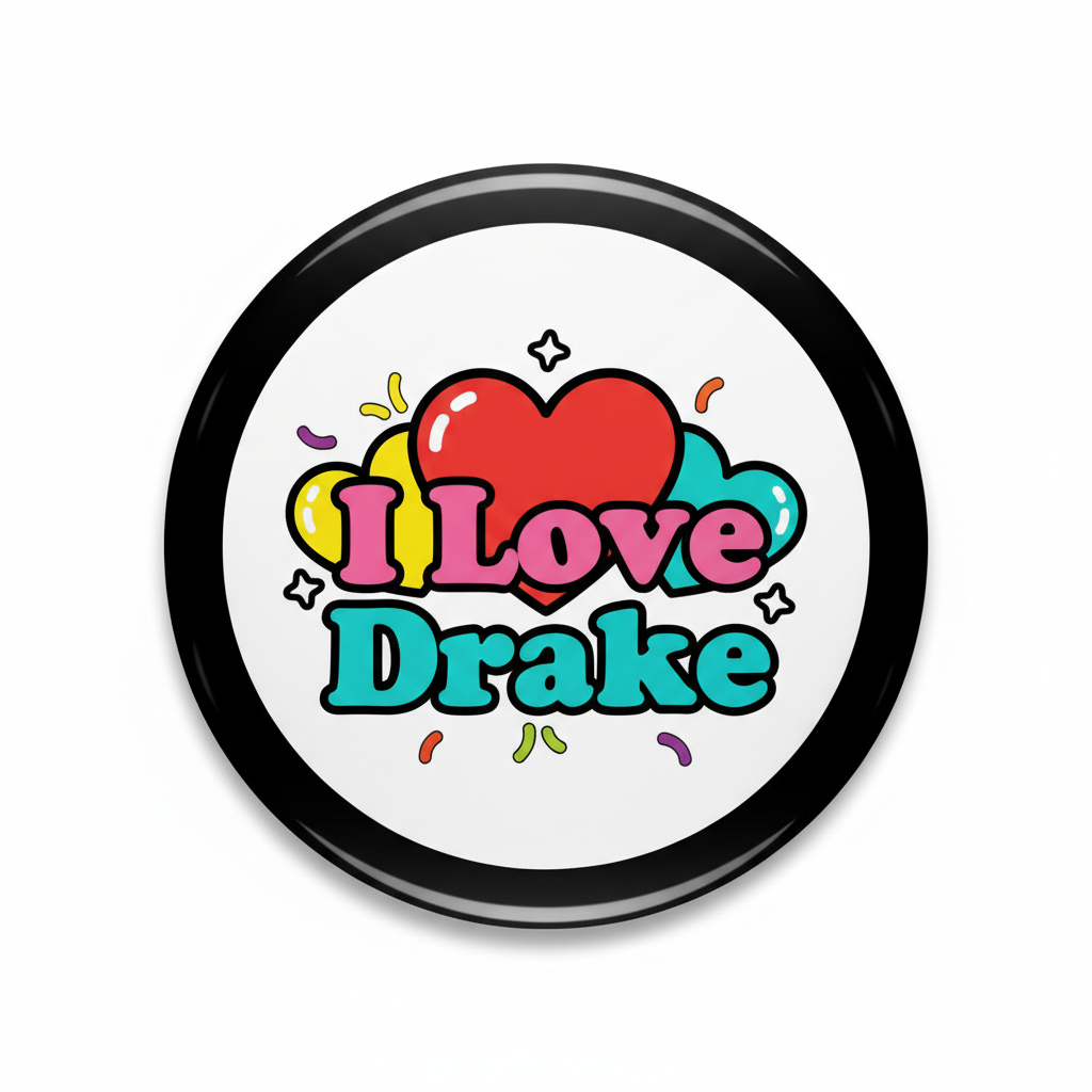 I Love Drake Pinback 2.25-inch