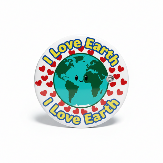 I Love Earth Pinback 2.25-inch