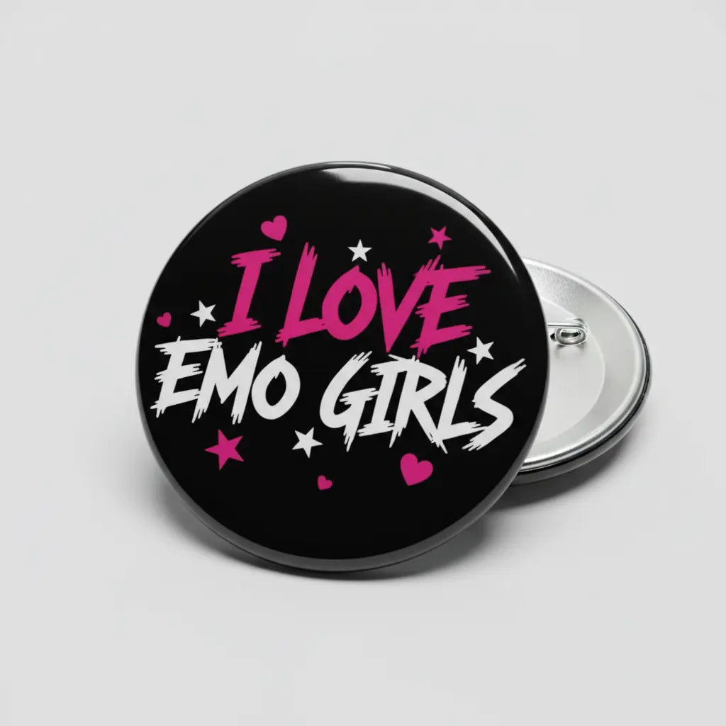 I Love Emo Girls Pinback 2.25-inch
