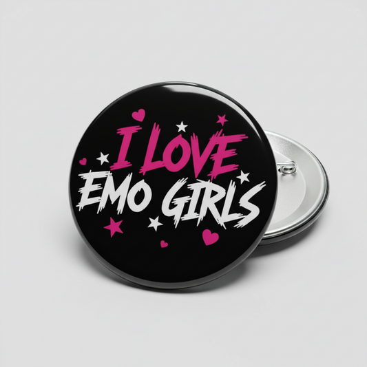I Love Emo Girls Pinback 2.25-inch