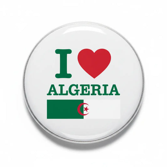 I love Algeria Button Pinback Button Pin 1.25-inch