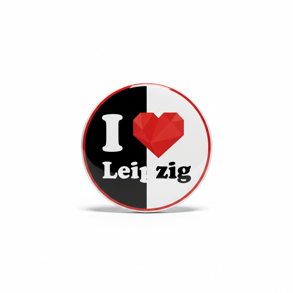 I Love Leipzig Pinback 1.25-inch