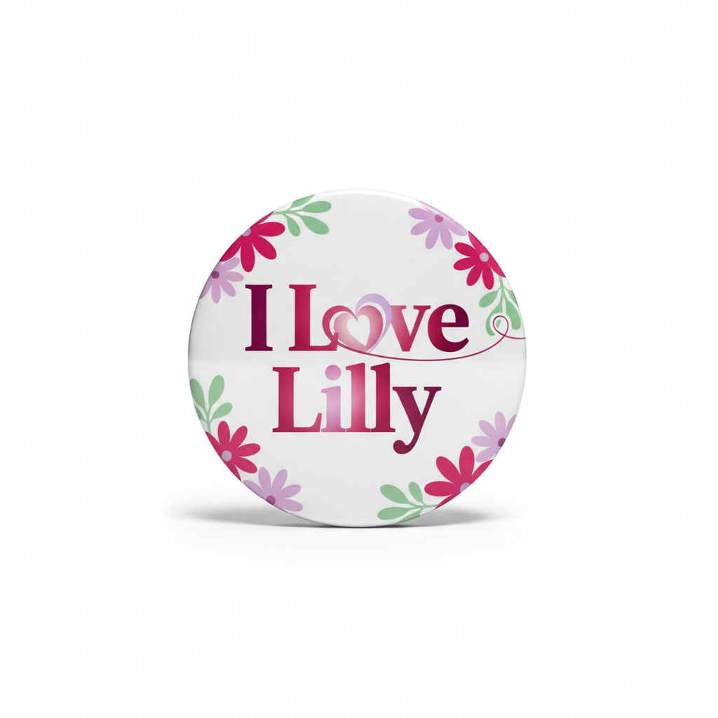 I Love Lilly Button Pinback 2.25-inch