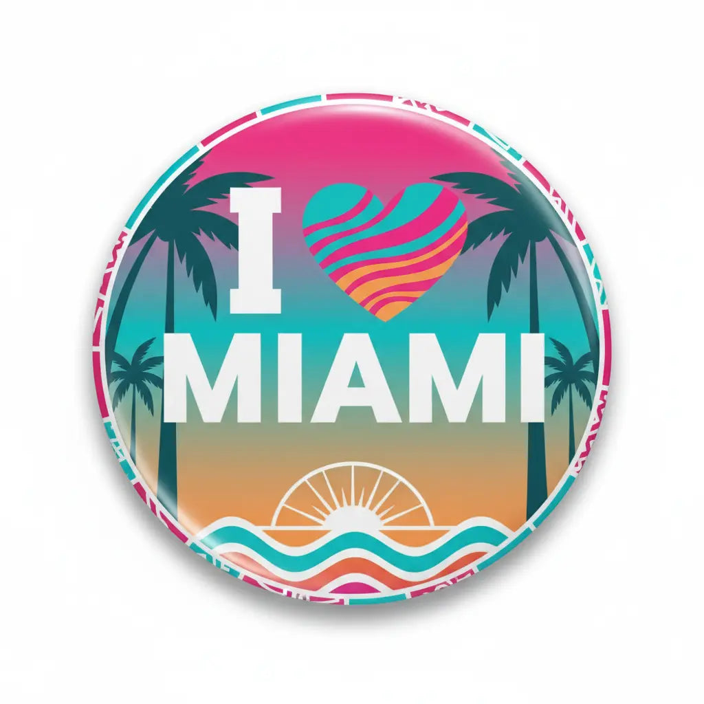 I Love Miami Pinback 2.25-inch