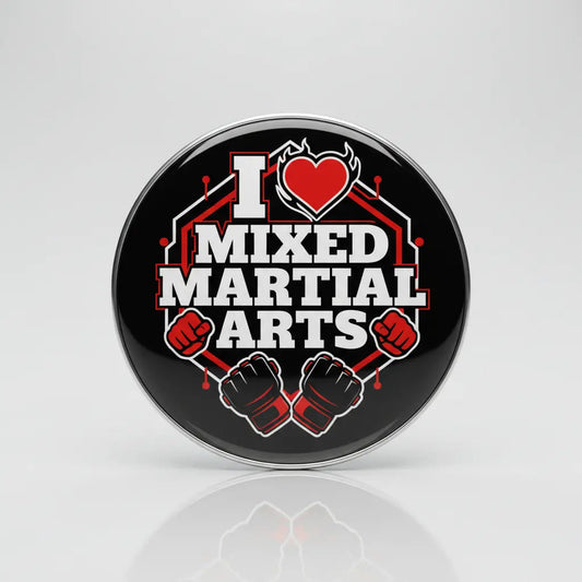 I Love Mixed Martial Arts Pinback 2.25-inch - My Pinbacks