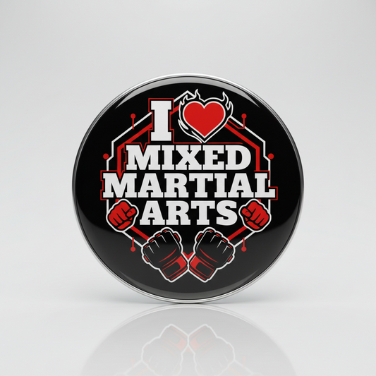 I Love Mixed Martial Arts Pinback 2.25-inch