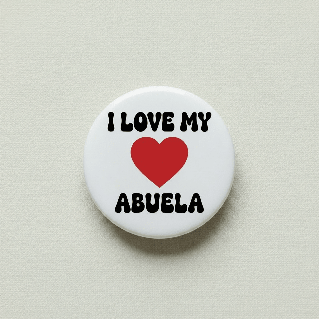 I Love my Abuela Pin Button 2.25-inch - mypinbacks.com