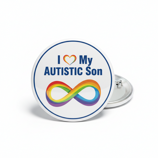 I Love my Autistic Son Pinback 2.25-inch