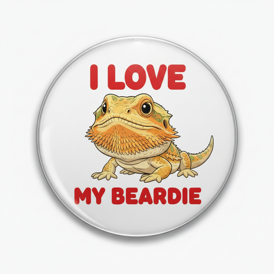 I Love my Beardie Pinback 2.25-inch