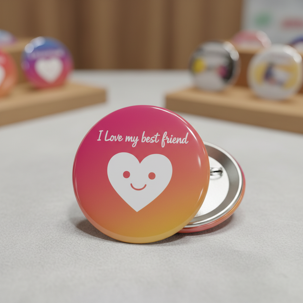 I Love my best friend Pinback 2.25-inch