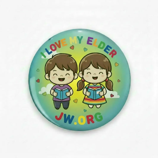I Love my Elder Pinback 2.25-inch Sunday School - My Pinbacks