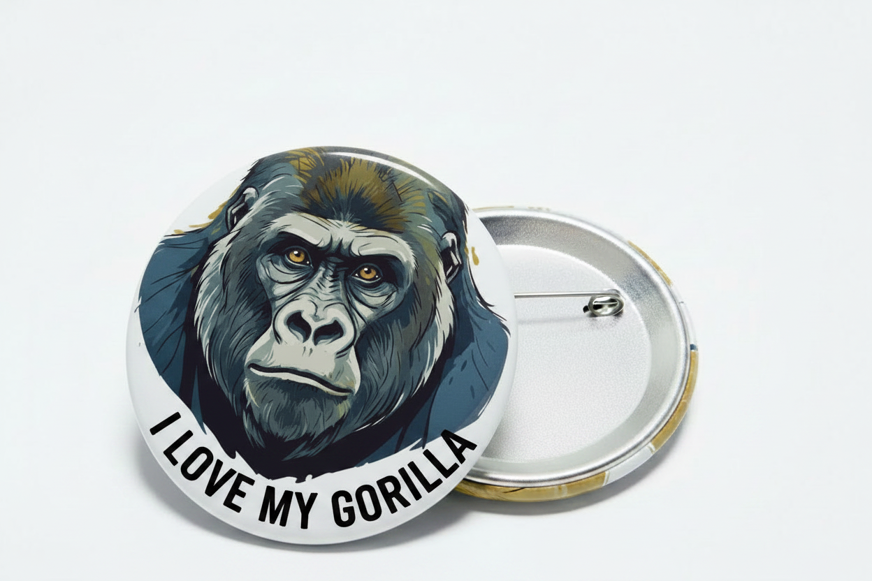 I Love my Gorilla Pinback 2.25-inch