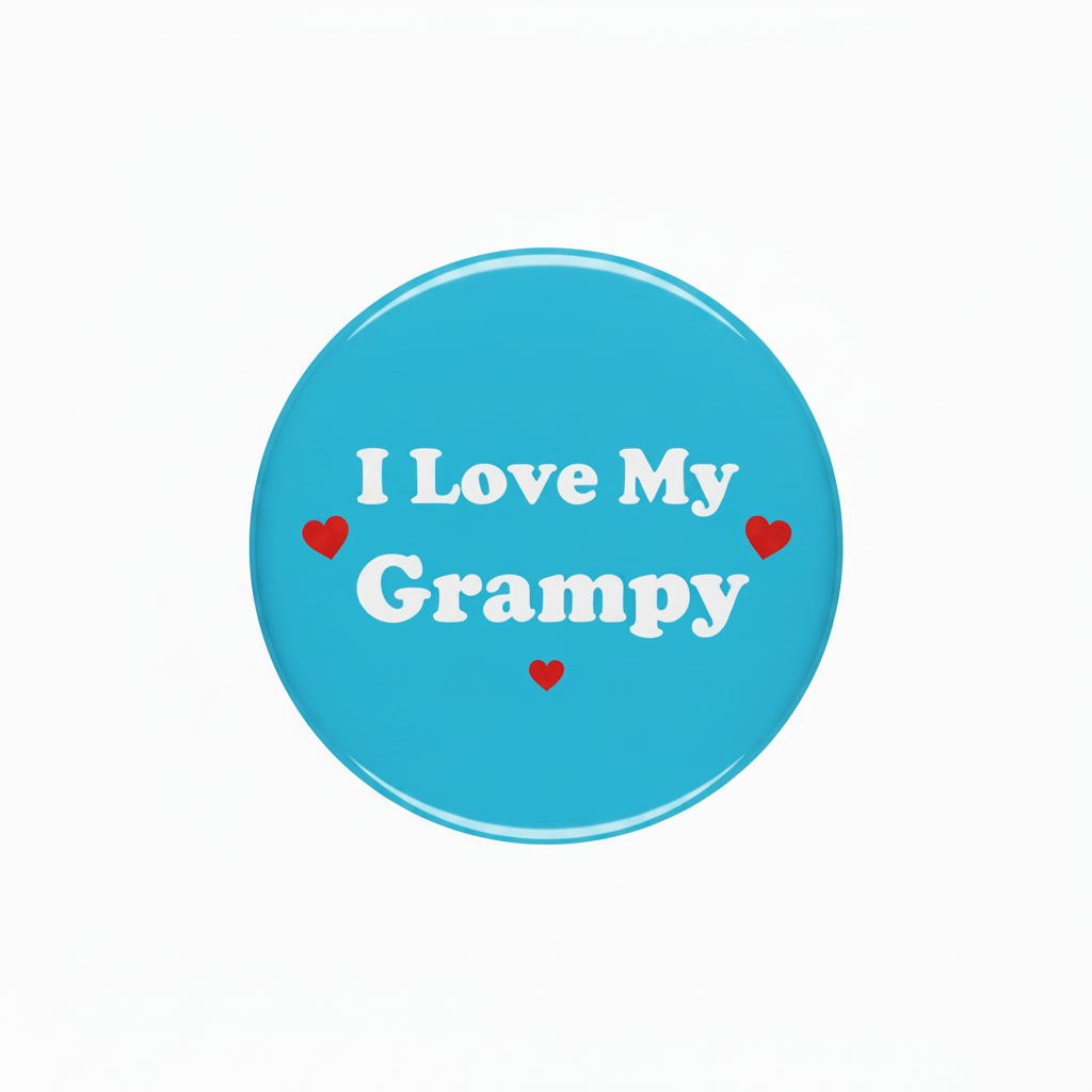 I Love my Grampy Pinback 2.25-inch ~ White