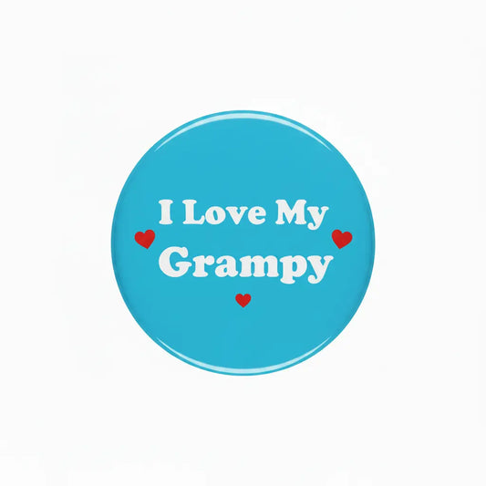 I Love my Grampy Pinback 2.25-inch ~ White