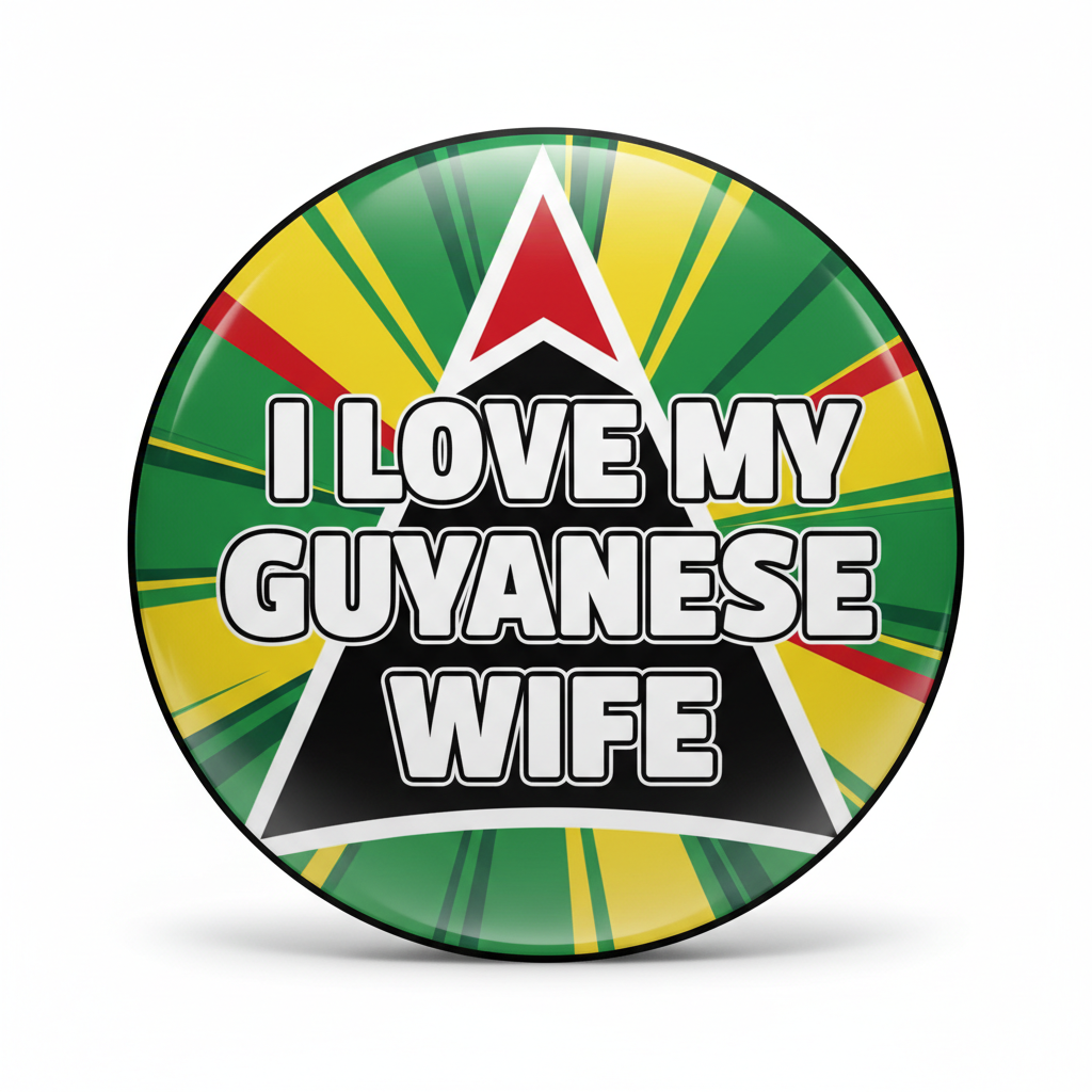 I love my Guyanese Wife Pinback 2.25-inch