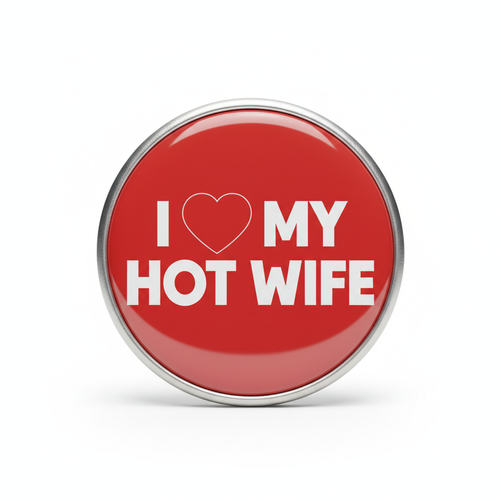 I Love My Hot Wife Pinback 2.25-inch