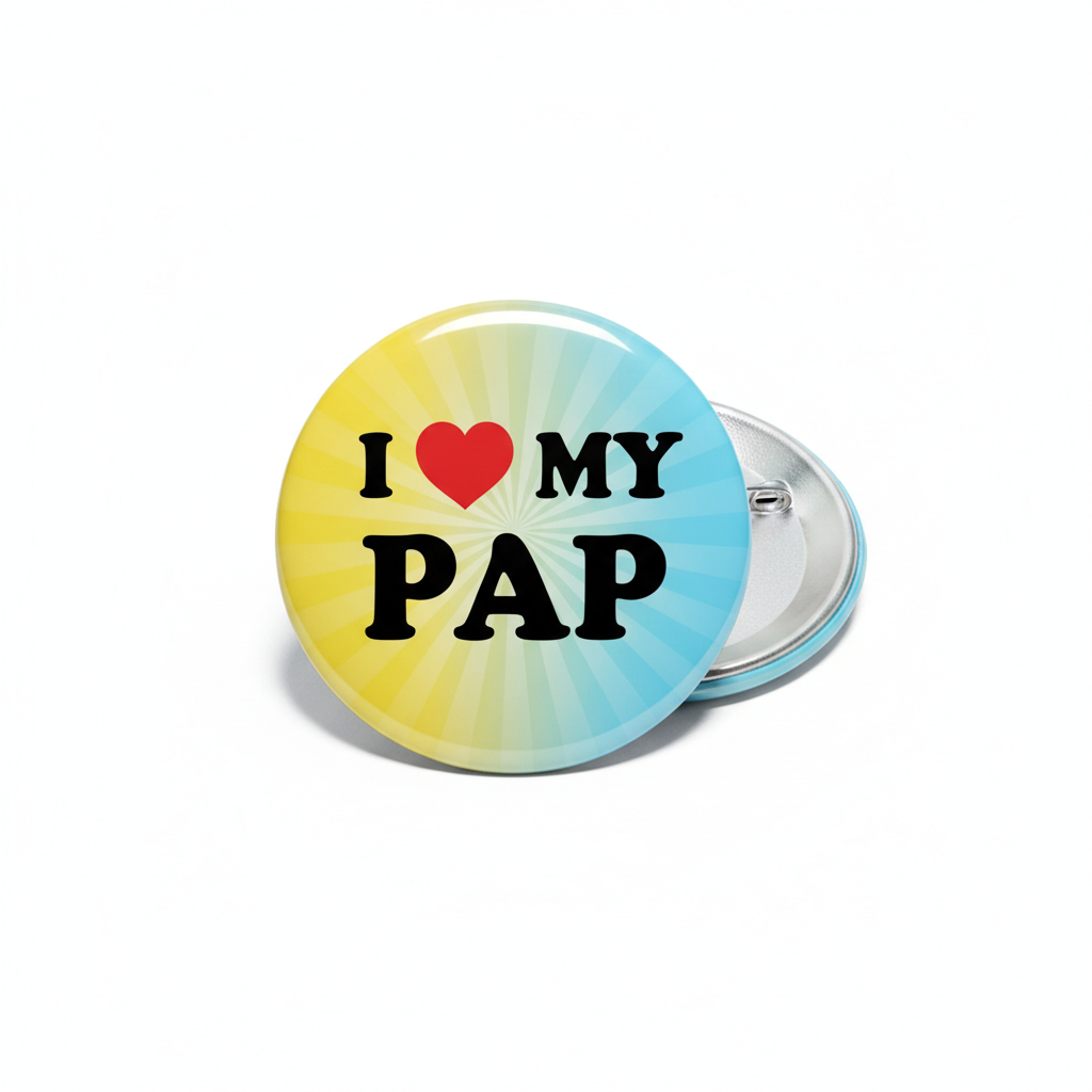 I Love my Pap Pinback 2.25-inch mypinbacks.com