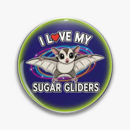 I Love My Sugar Gliders Pinback 2.25-inch