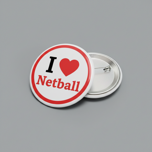 I Love Netball Pinback 2.25-inch