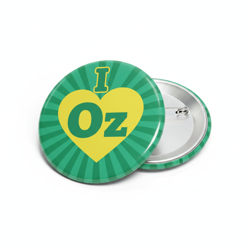 I Love Oz Button Pinback 2.25-inch