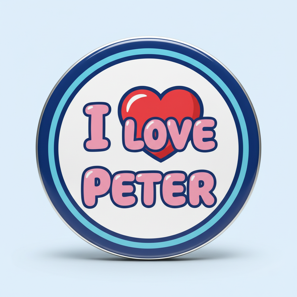 I Love Peter Pinback 2.25-inch mypinbacks.com