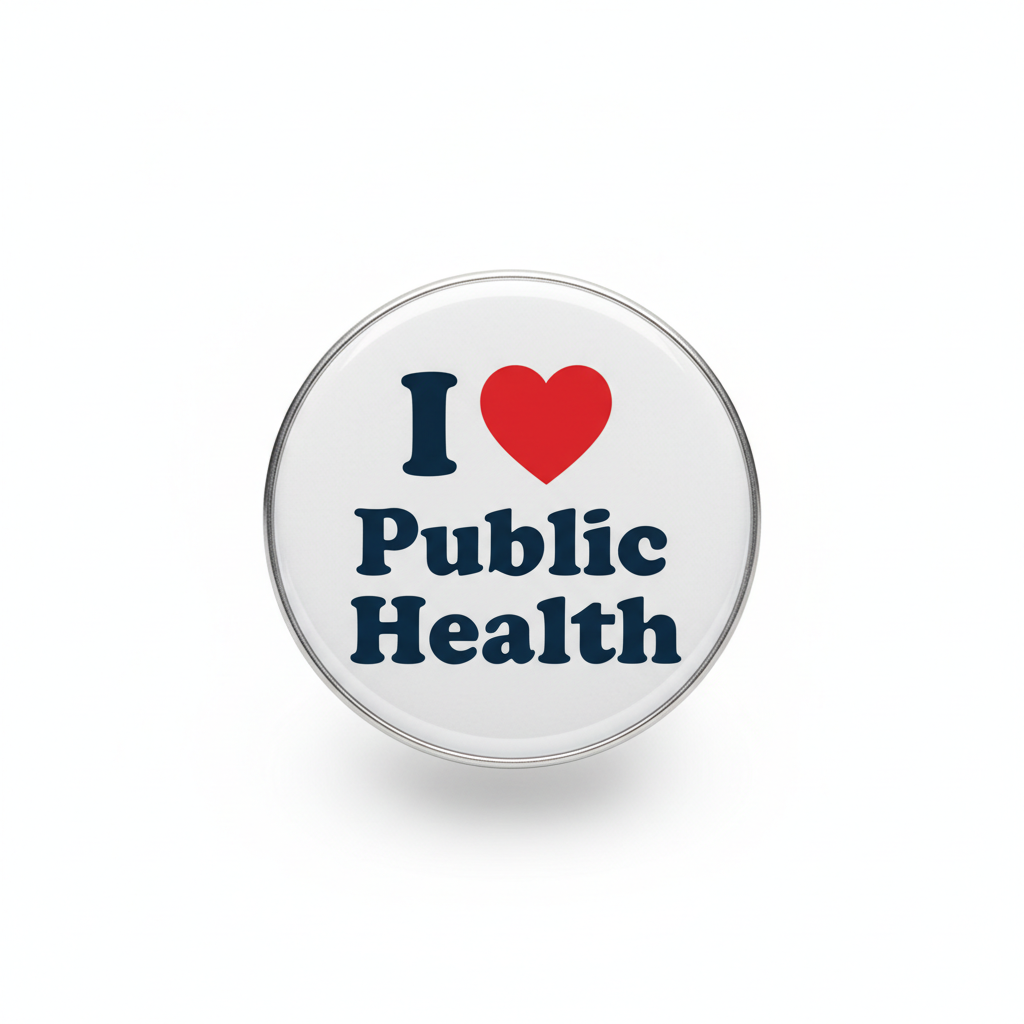 I Love Public Health Pinback 2.25-inch