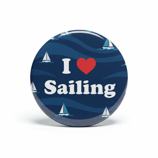 I Love Sailing Pinback 2.25-inch - My Pinbacks