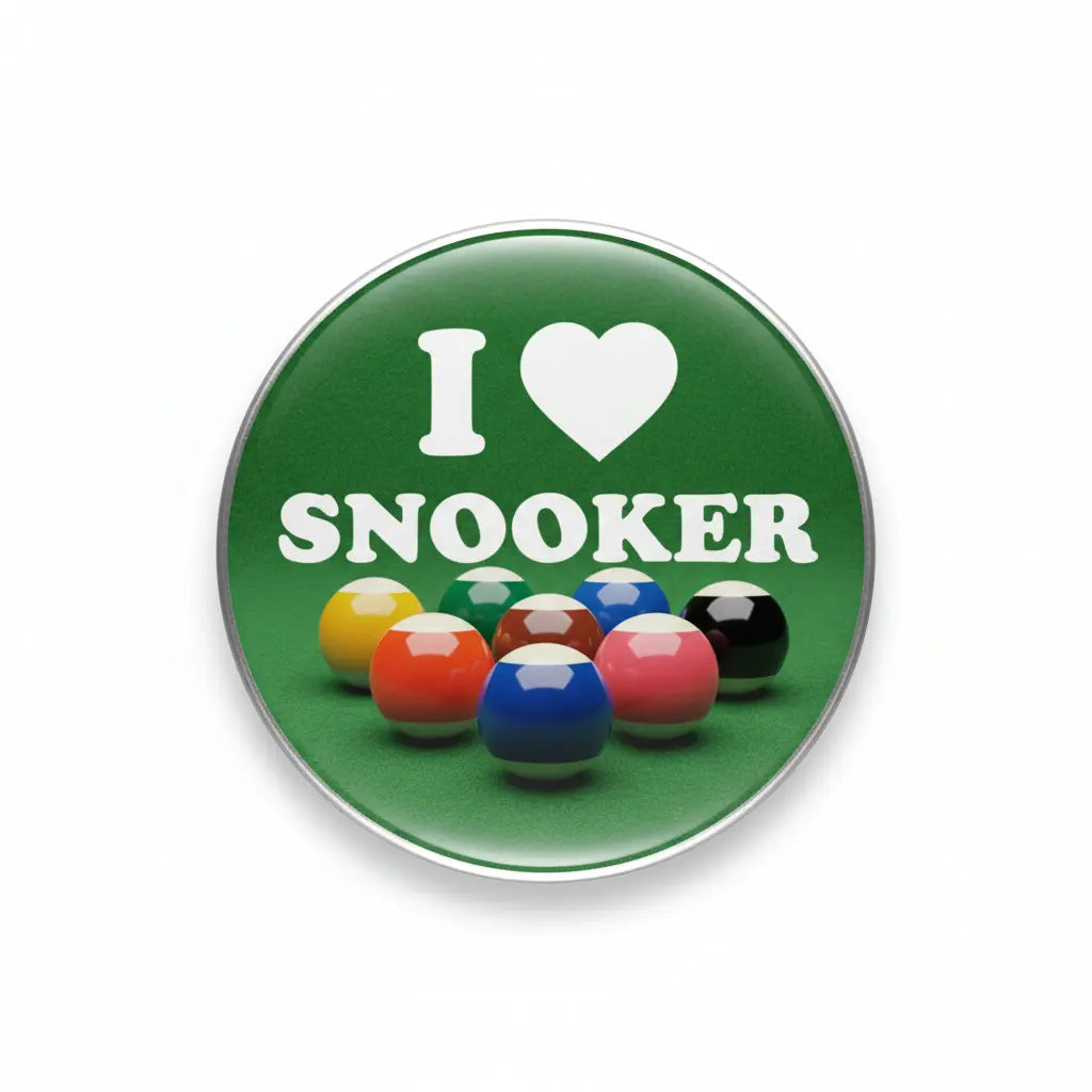 I Love Snooker Pin Button 2.25-inch - mypinbacks.com