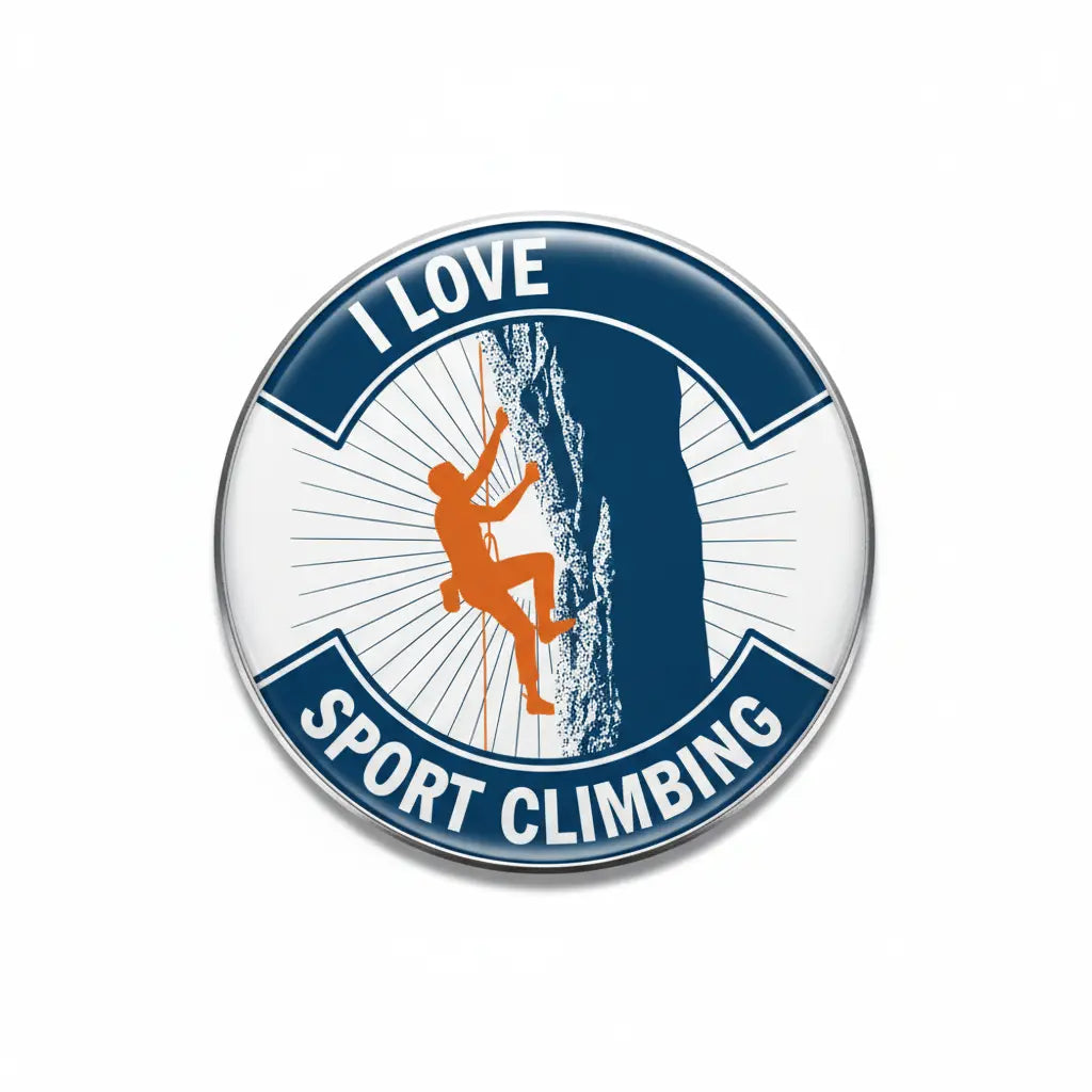 I Love Sport Climbing Pin Button 2.25-inch - mypinbacks.com