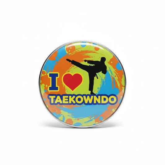 I Love Taekwondo Pinback 2.25-inch - My Pinbacks