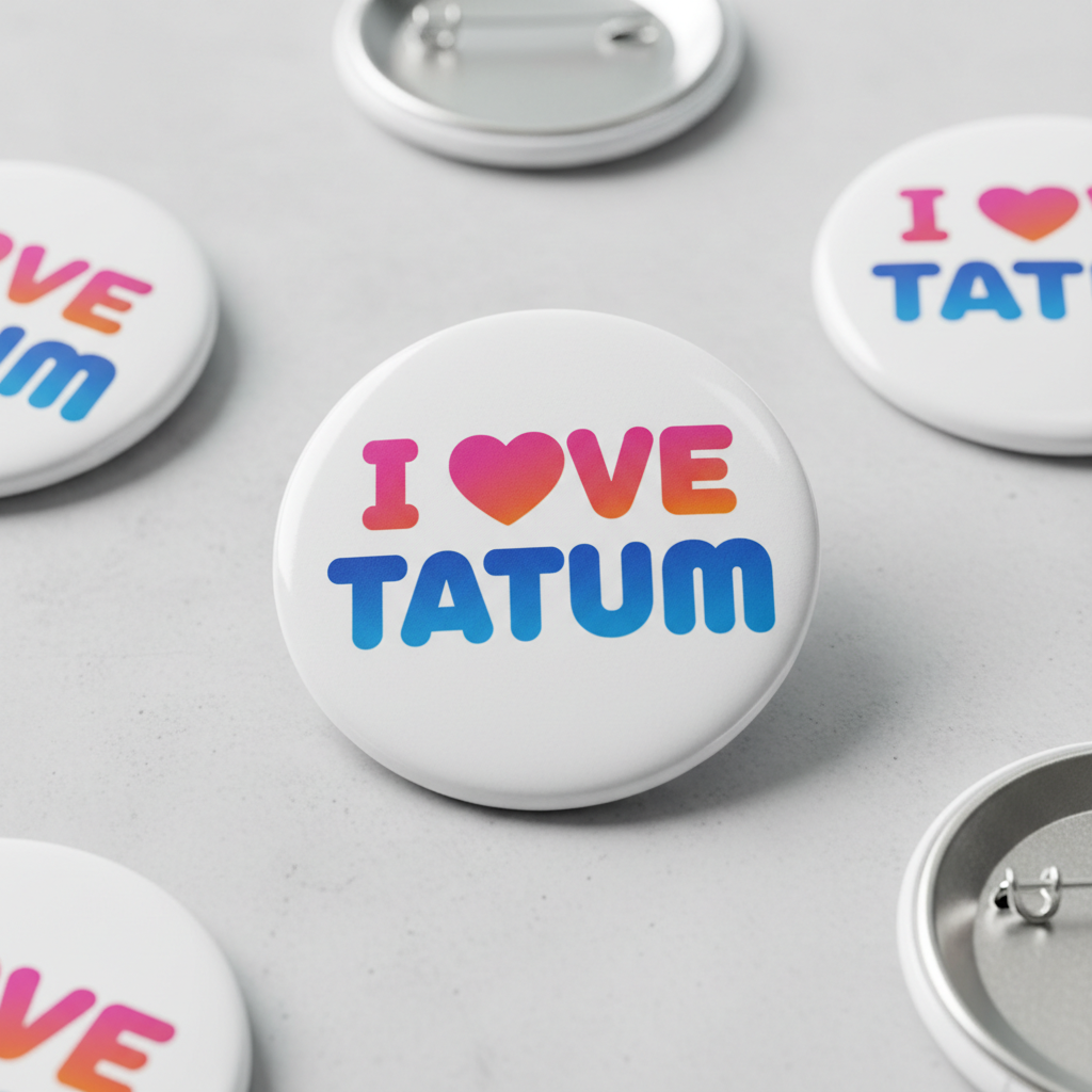 I Love Tatum Pinback 2.25-inch