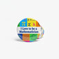 2.25-inch math-themed pinback button with 'I Love to be a Mathematician' text