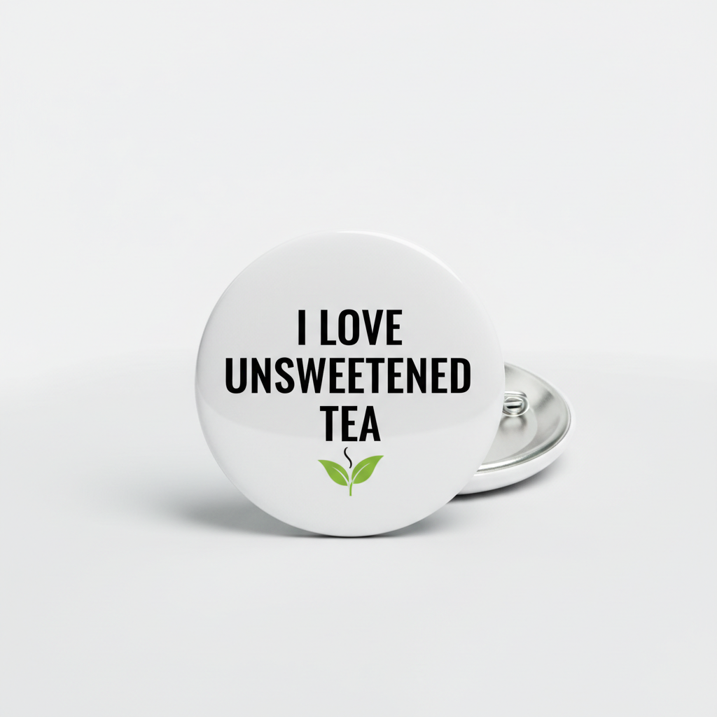 I Love Unsweetened Tea Pinback 2.25-inch