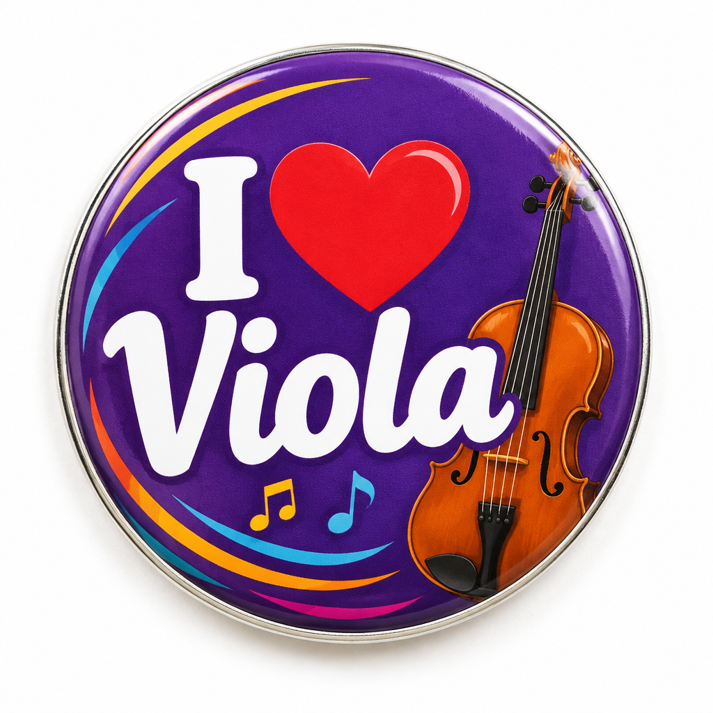 I Love my Viola Pin Button 2.25-inch