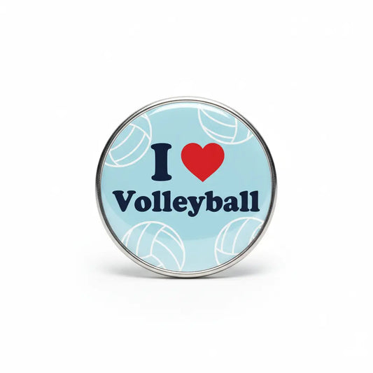I Love Volleyball Pinback 2.25-inch - My Pinbacks