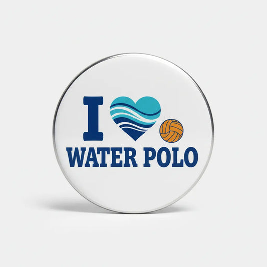 I Love Water Polo Pinback 2.25-inch - My Pinbacks