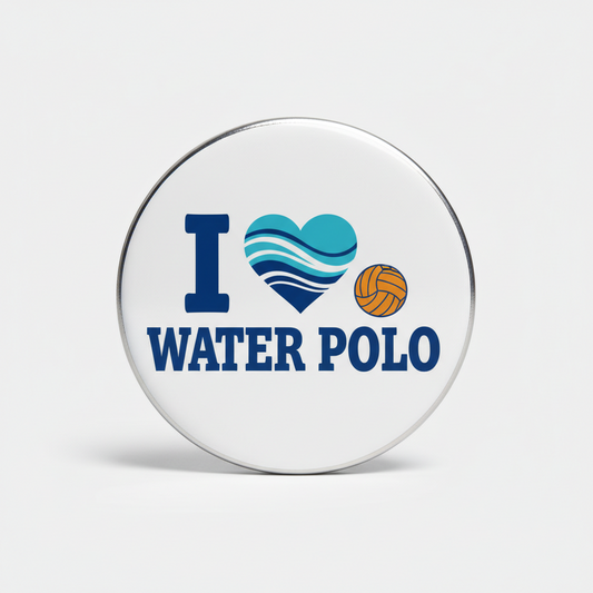 I Love Water Polo Pinback 2.25-inch
