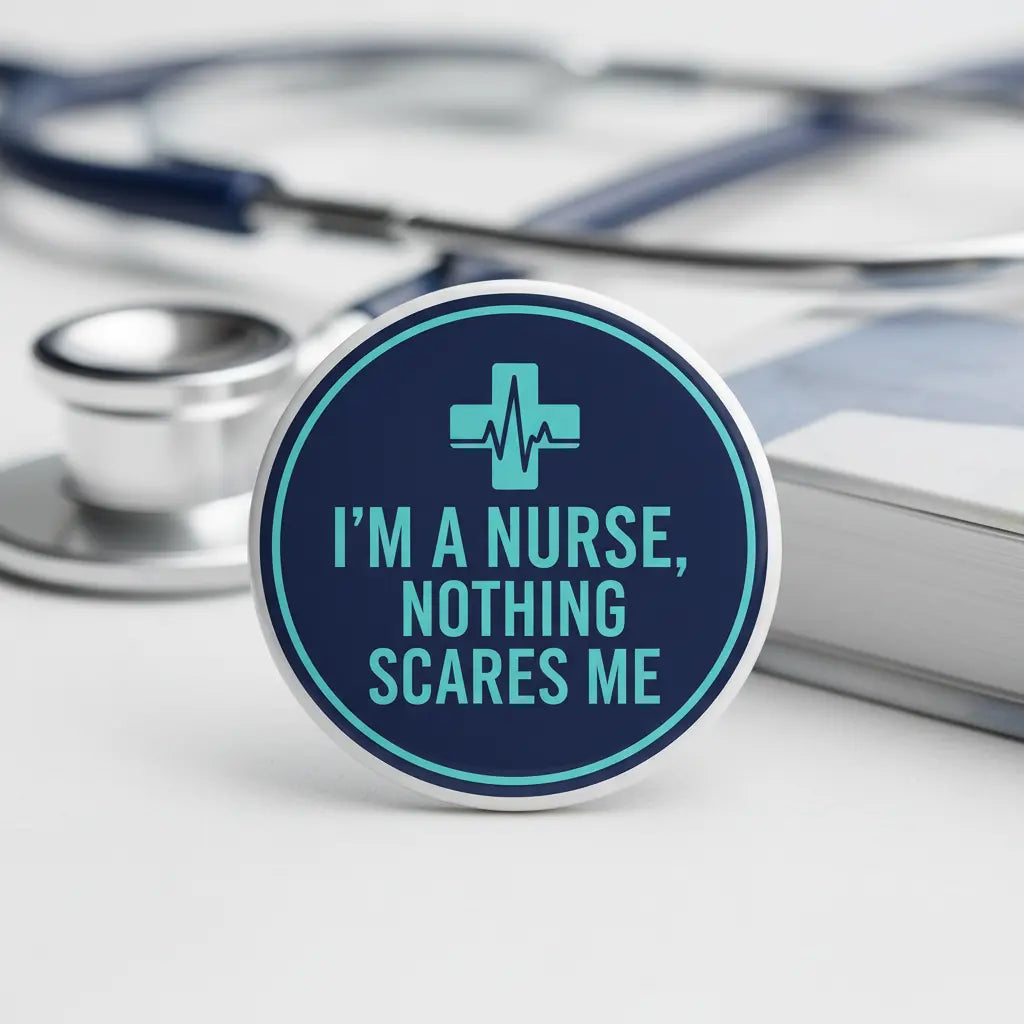I’m a nurse, nothing scares me Pinback 2.25-inch
