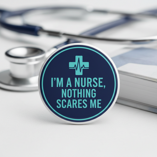 I’m a nurse, nothing scares me Pinback 2.25-inch