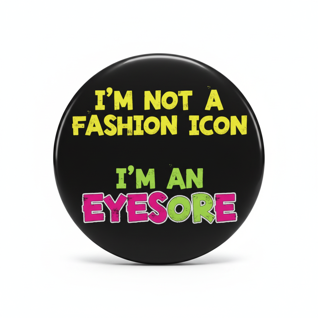 I’m not a fashion icon I’m an eyesore Pinback 2.25-inch