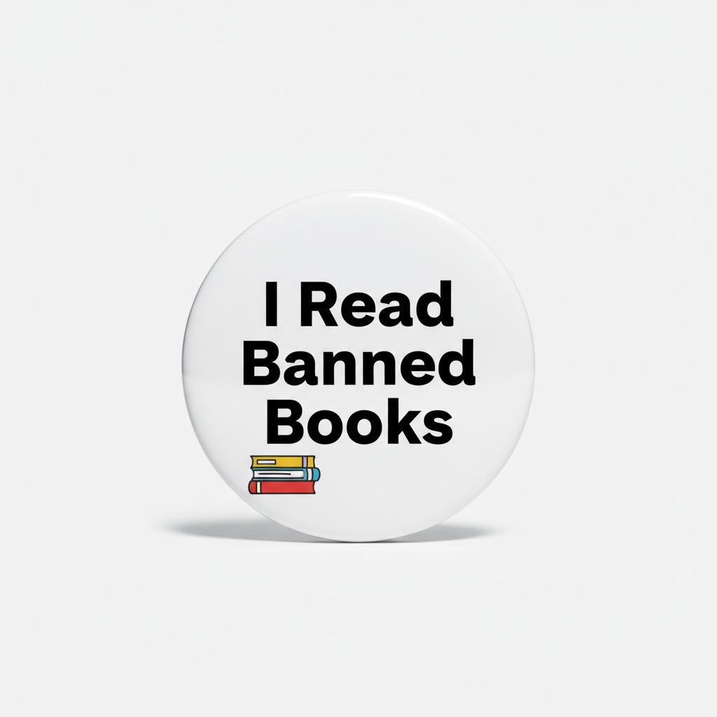 I Read Banned Books Pinback 2.25-inch