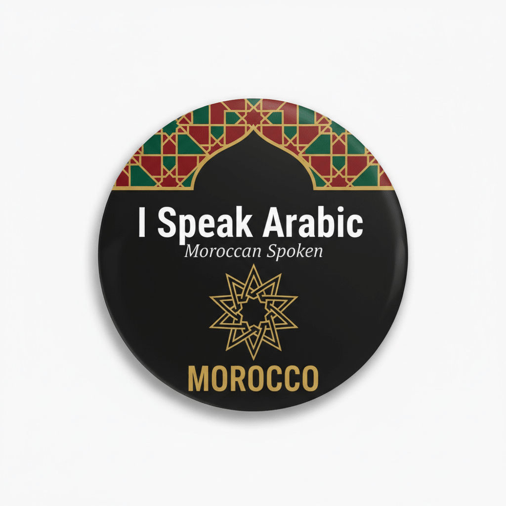 I Speak ARABIC MOROCCAN SPOKEN Morocco Magnet 2.25-inch - My Pinbacks