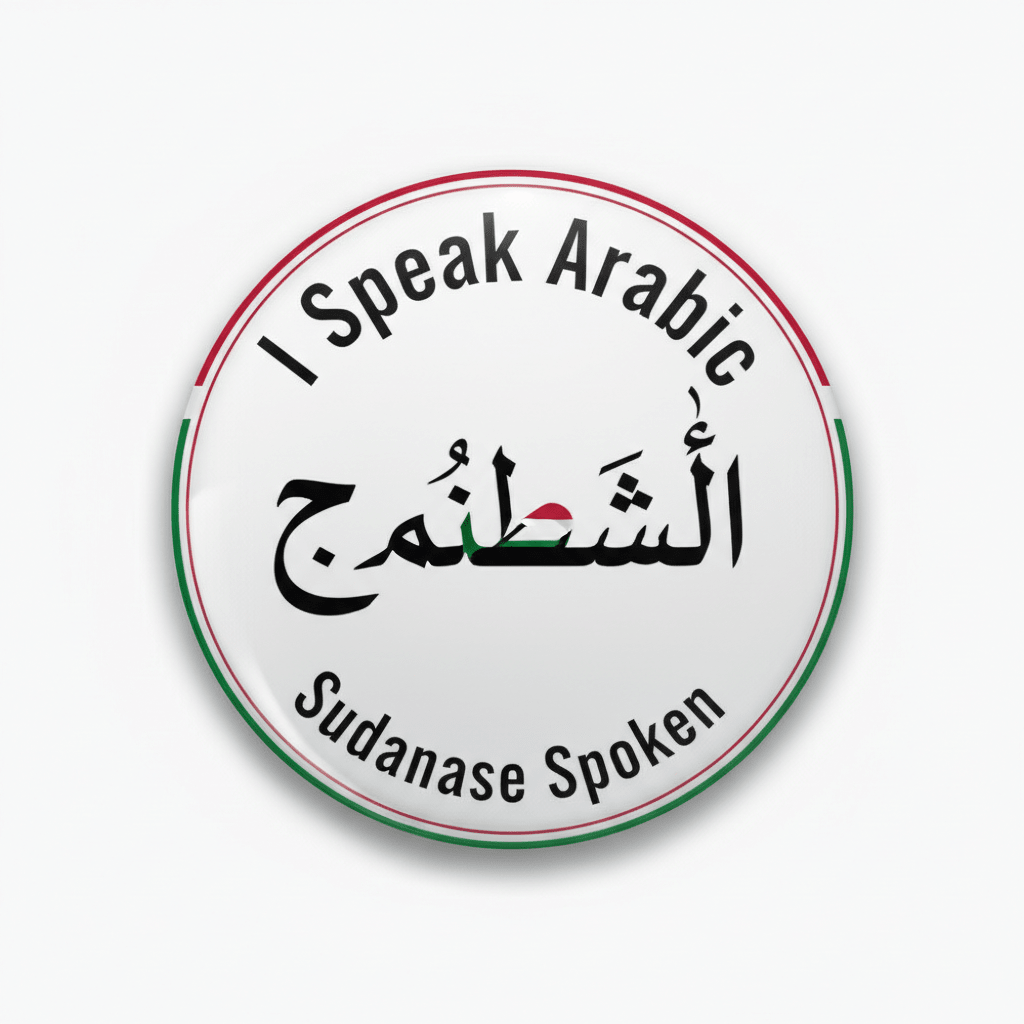 I Speak ARABIC SUDANESE SPOKEN Sudan Pinback 2.25-inch - My Pinbacks